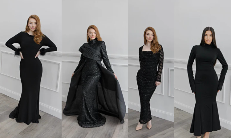blue velvet dress Navy - Bridesmaid Dress length_Ankle-Legnth Size:17 Flute Sleeve Tassel Tiered