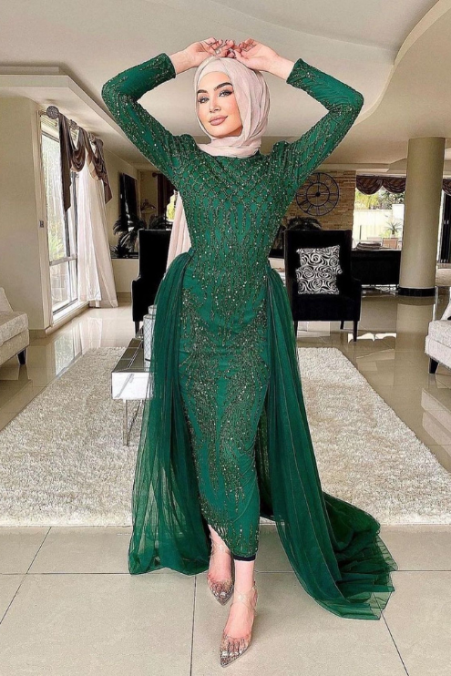 Abby Emareld Beaded  Dresshouse Formal Hire