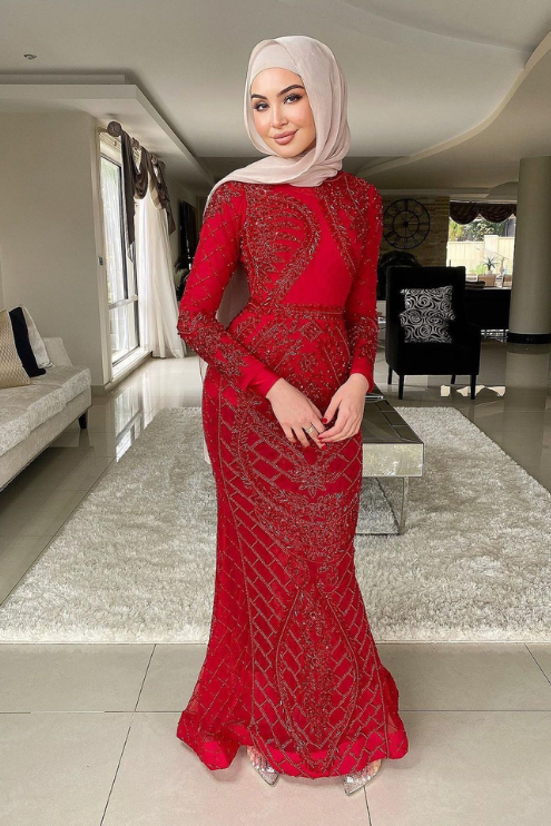 Special Occasion Hijabi Evening Gowns Rent Safa Embellished Gown For Your  Special Occasion  Dresshouse