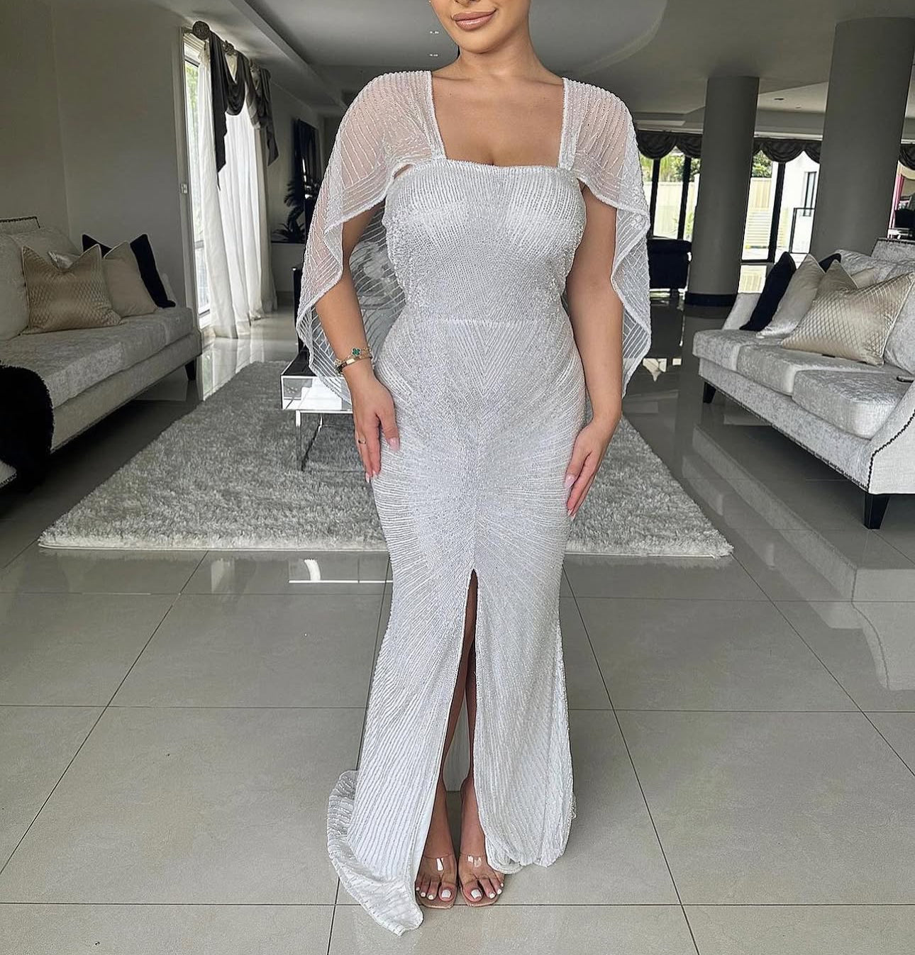 Mira ivory beaded