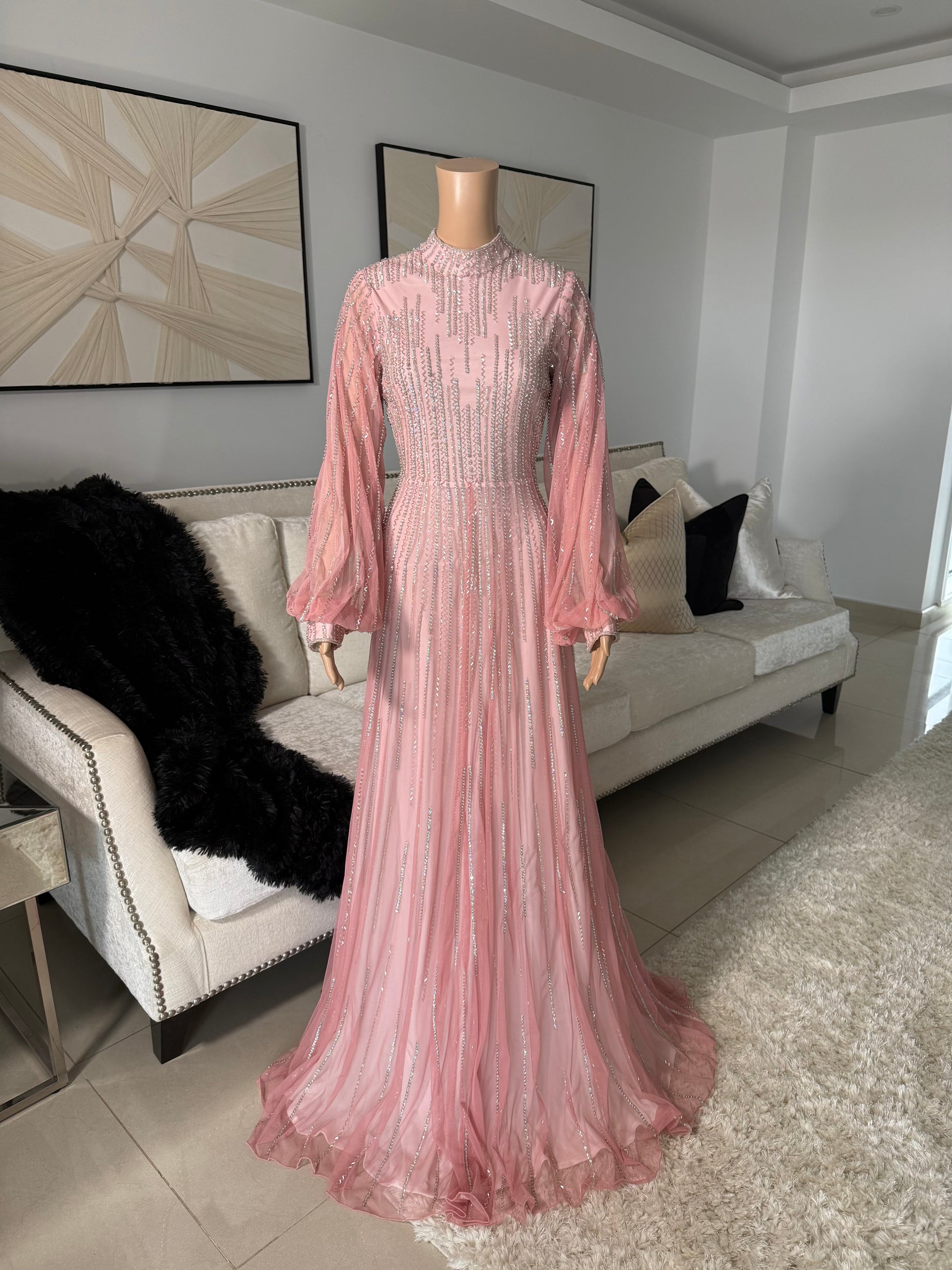 Hayat pink beaded