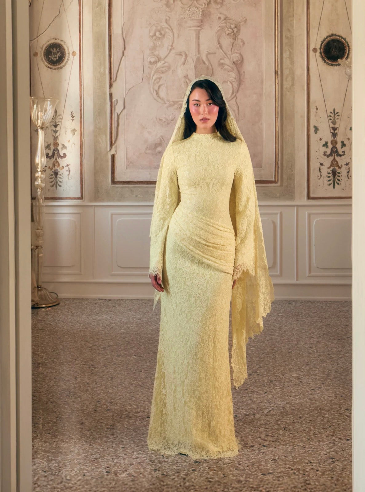 Kanika dress in butter yellow