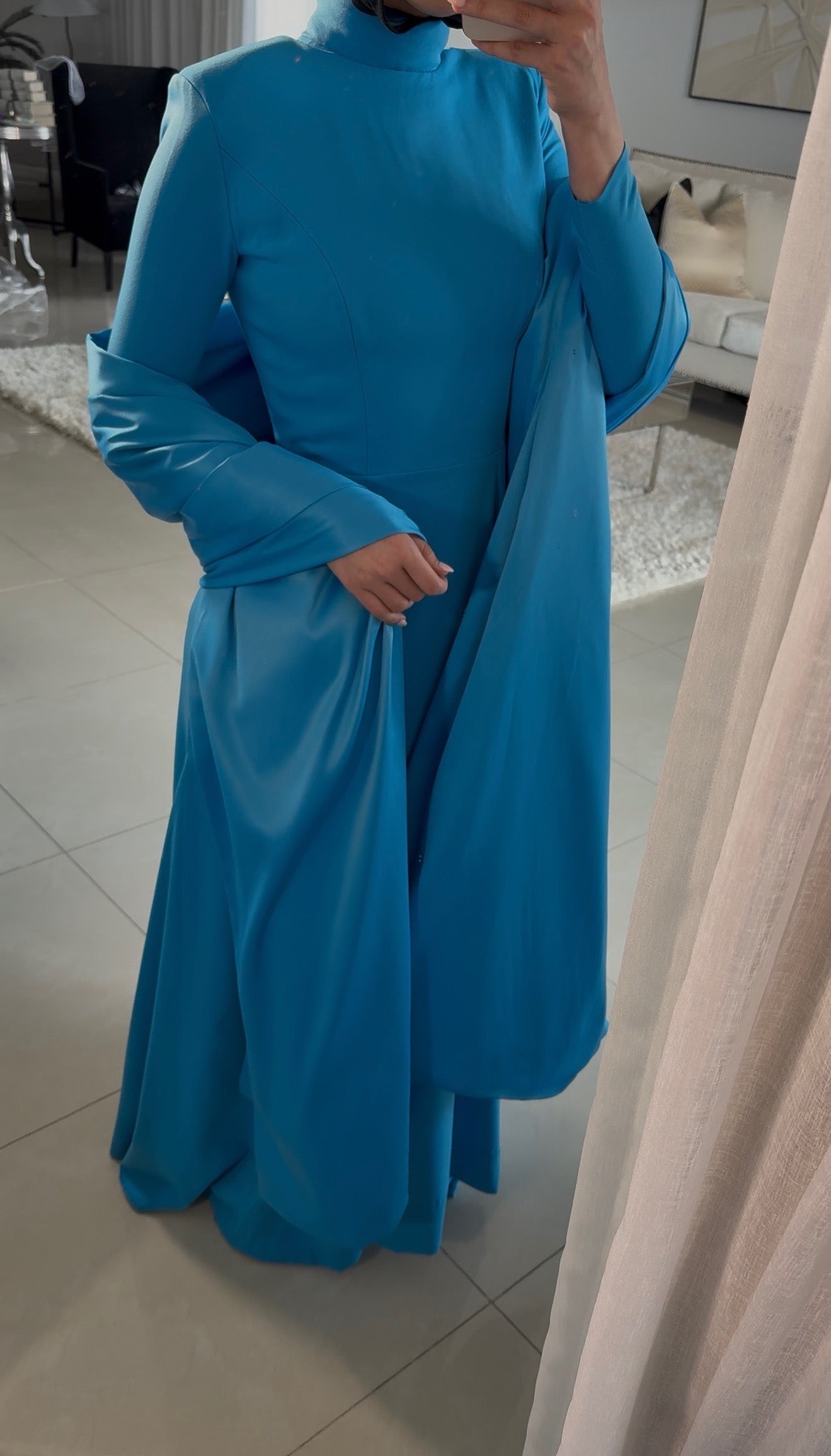 Doha Gown with Satin Shawl
