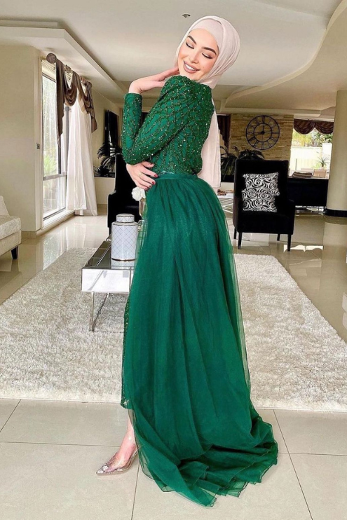 Abby Emareld Beaded