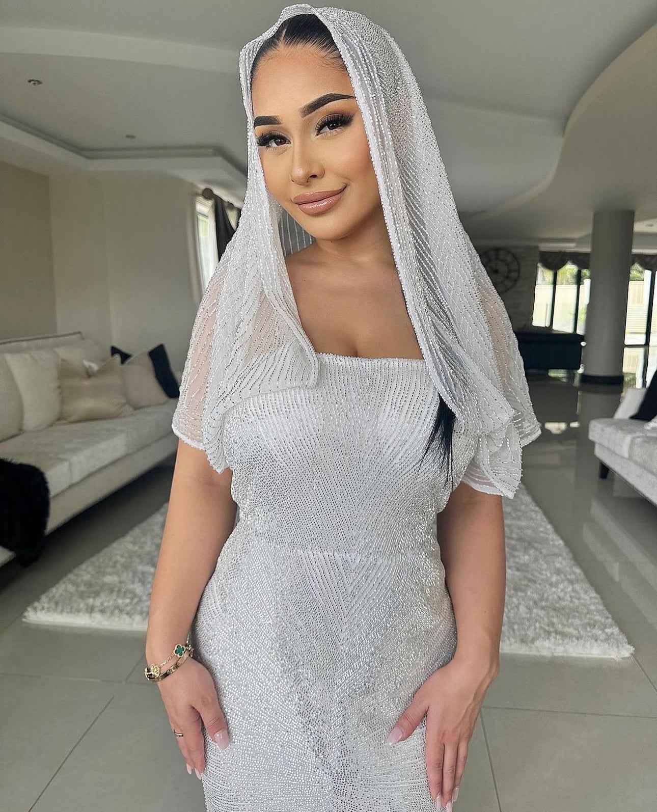 Mira ivory beaded