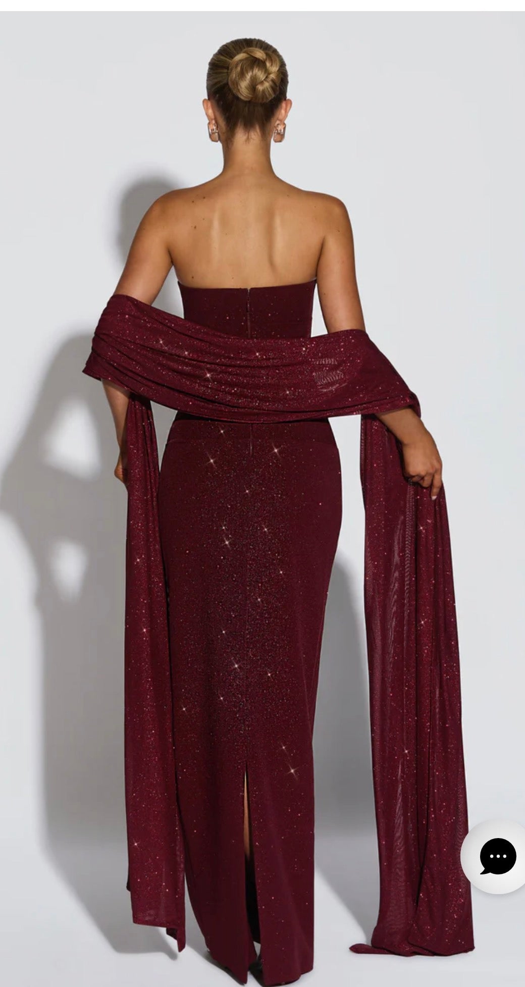PANDRA MAXI DRESS - WINE SPARKLE