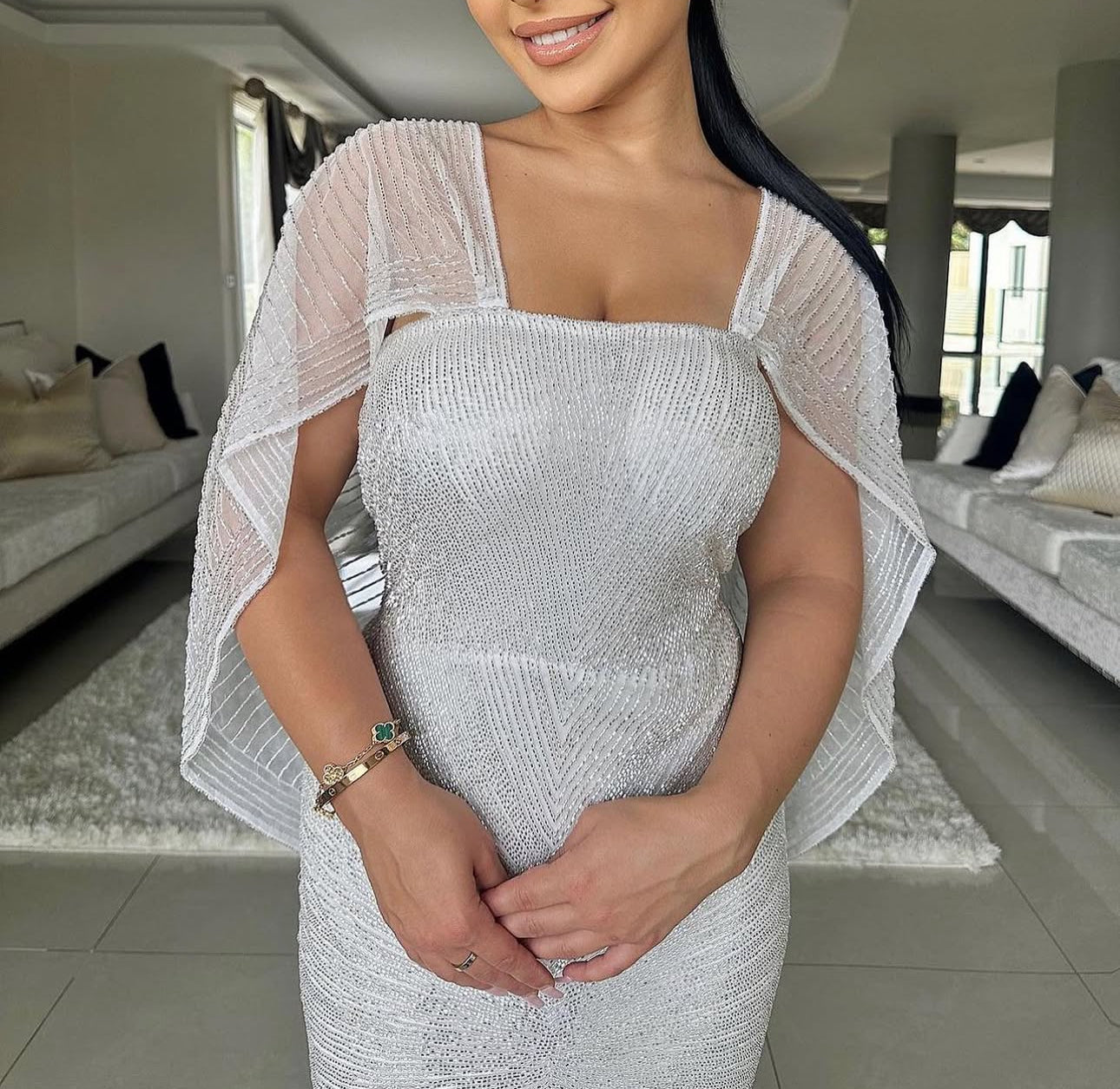 Mira ivory beaded