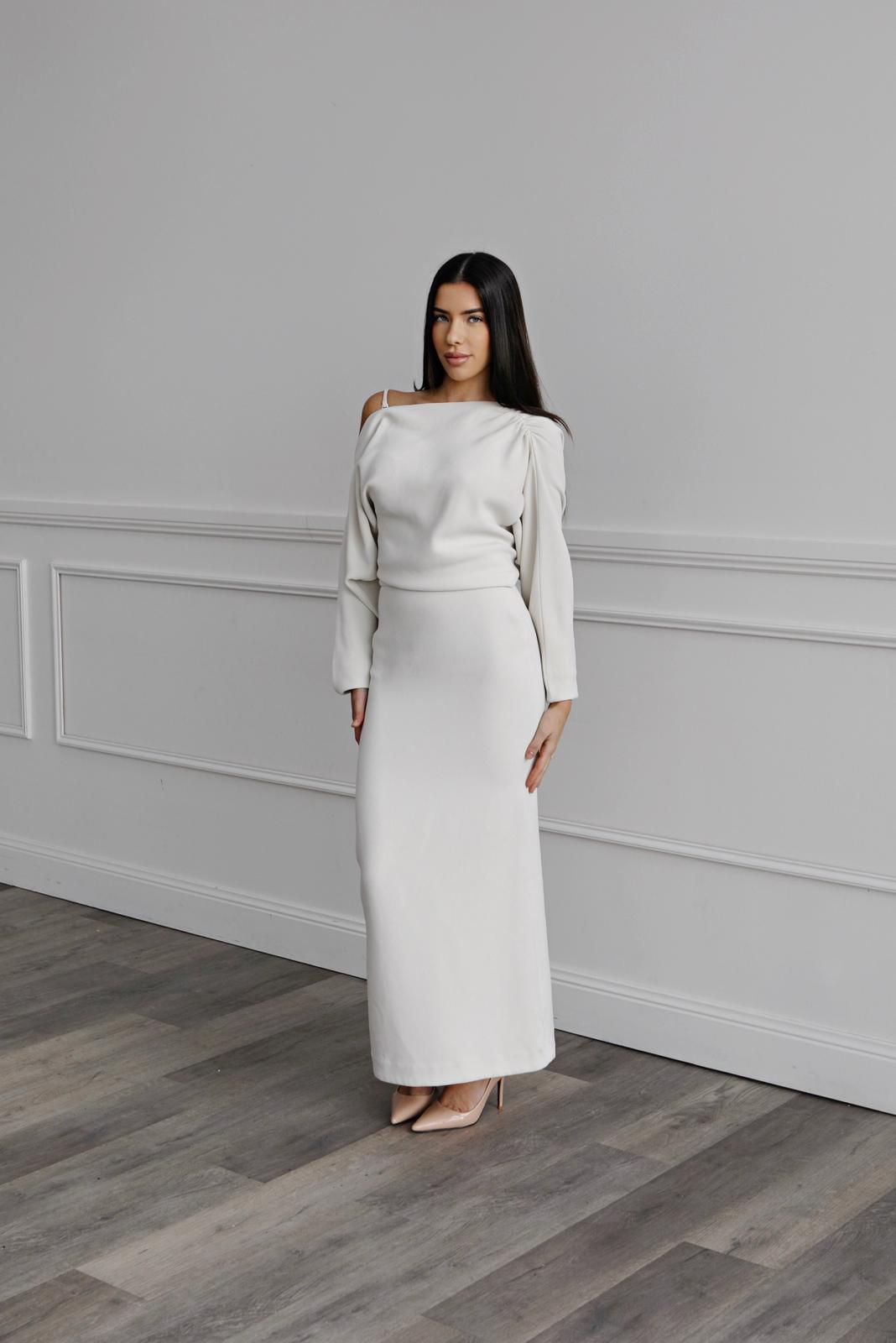 Dazie Beige Dress Wynn Hamlyn