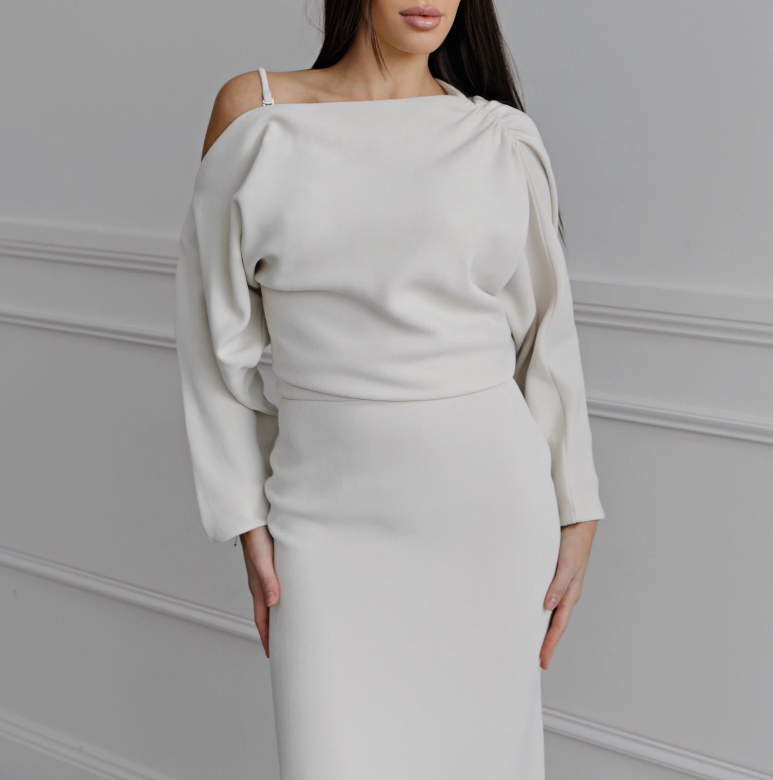 Dazie Beige Dress Wynn Hamlyn