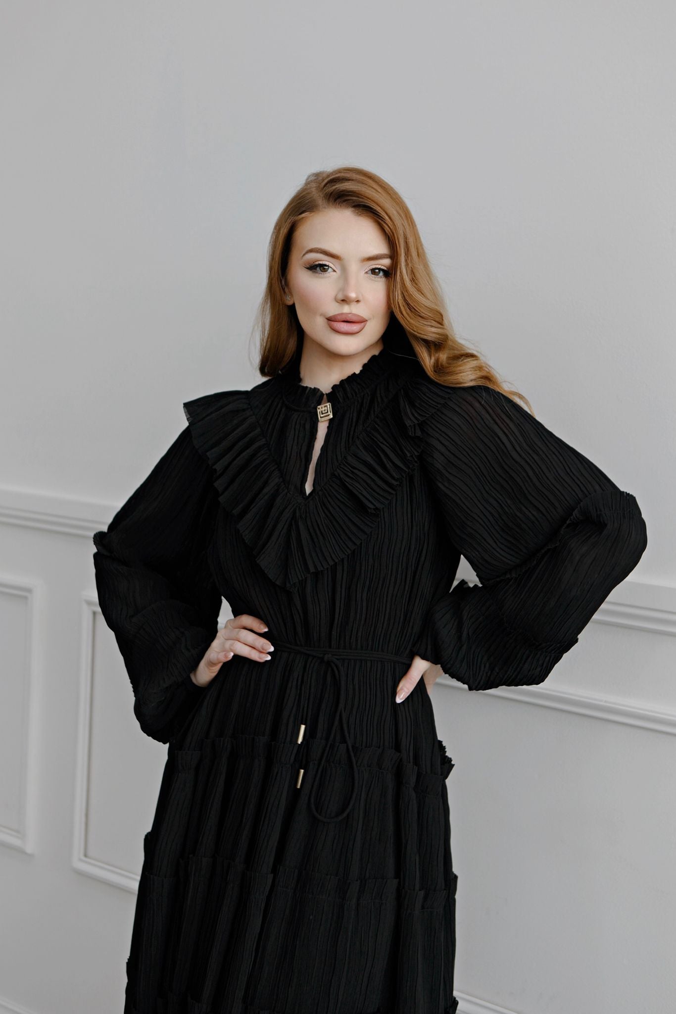 Samar  Belted Midi Dress