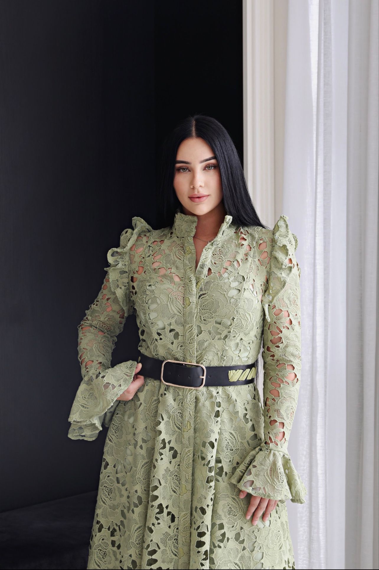 Sherin Lace Butterfly Sleeve Leo Lin