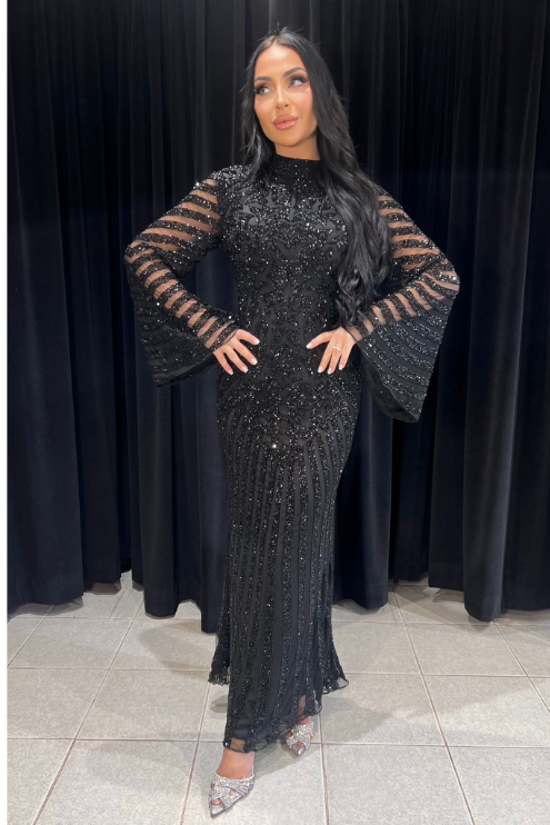 Angel black beaded