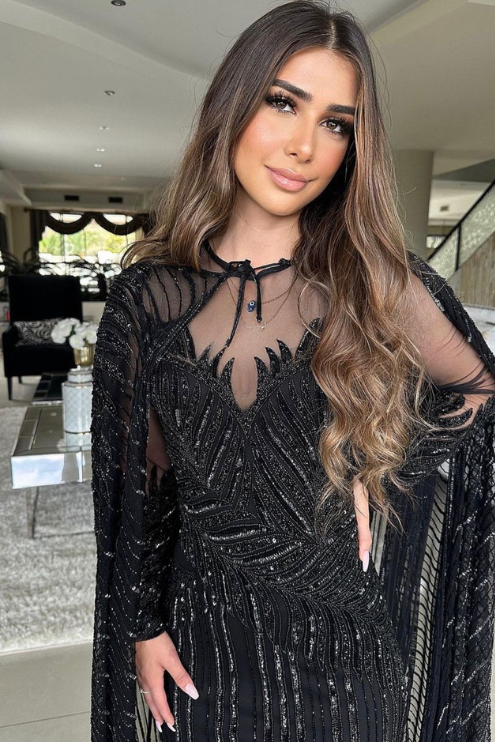 Valencia Black Beaded