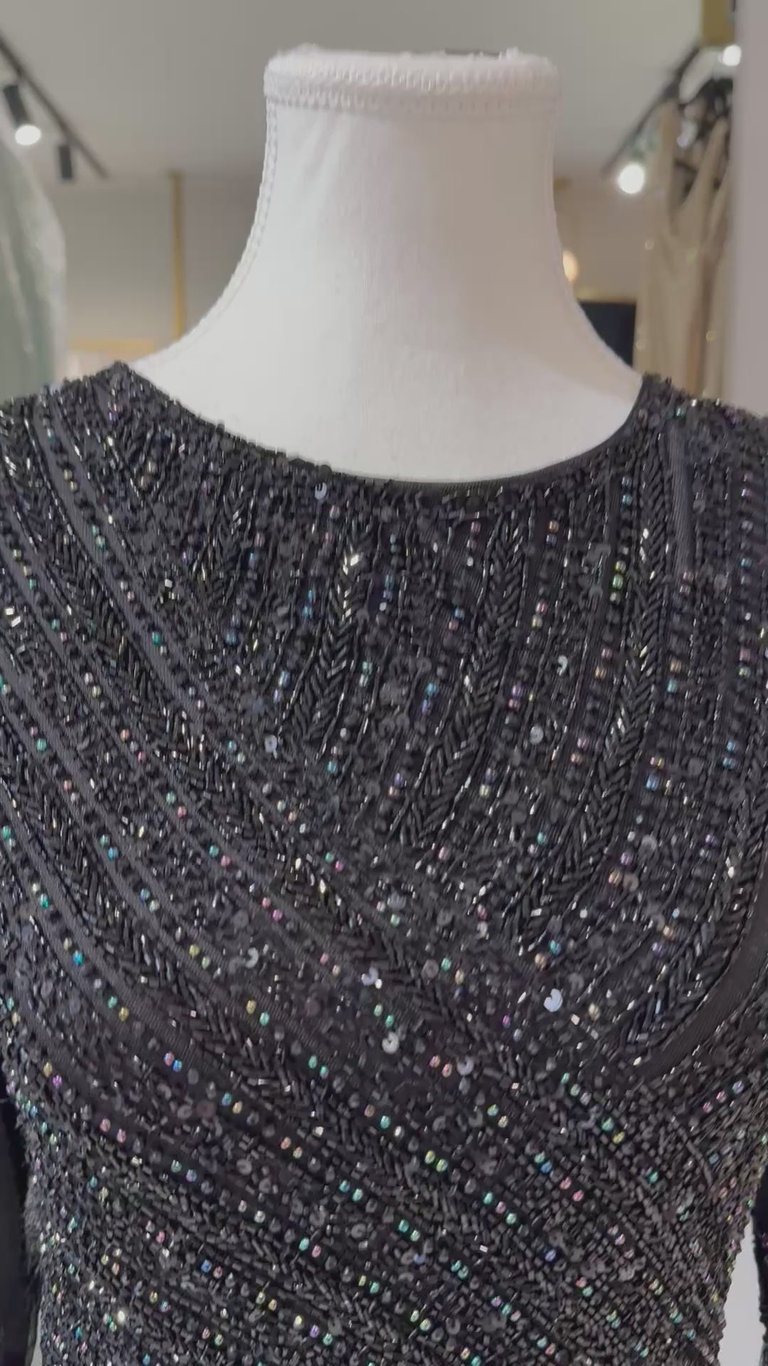 Aliza black beaded
