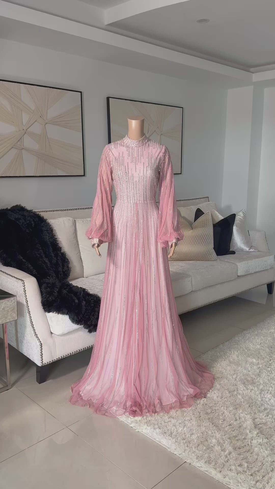 Hayat pink beaded
