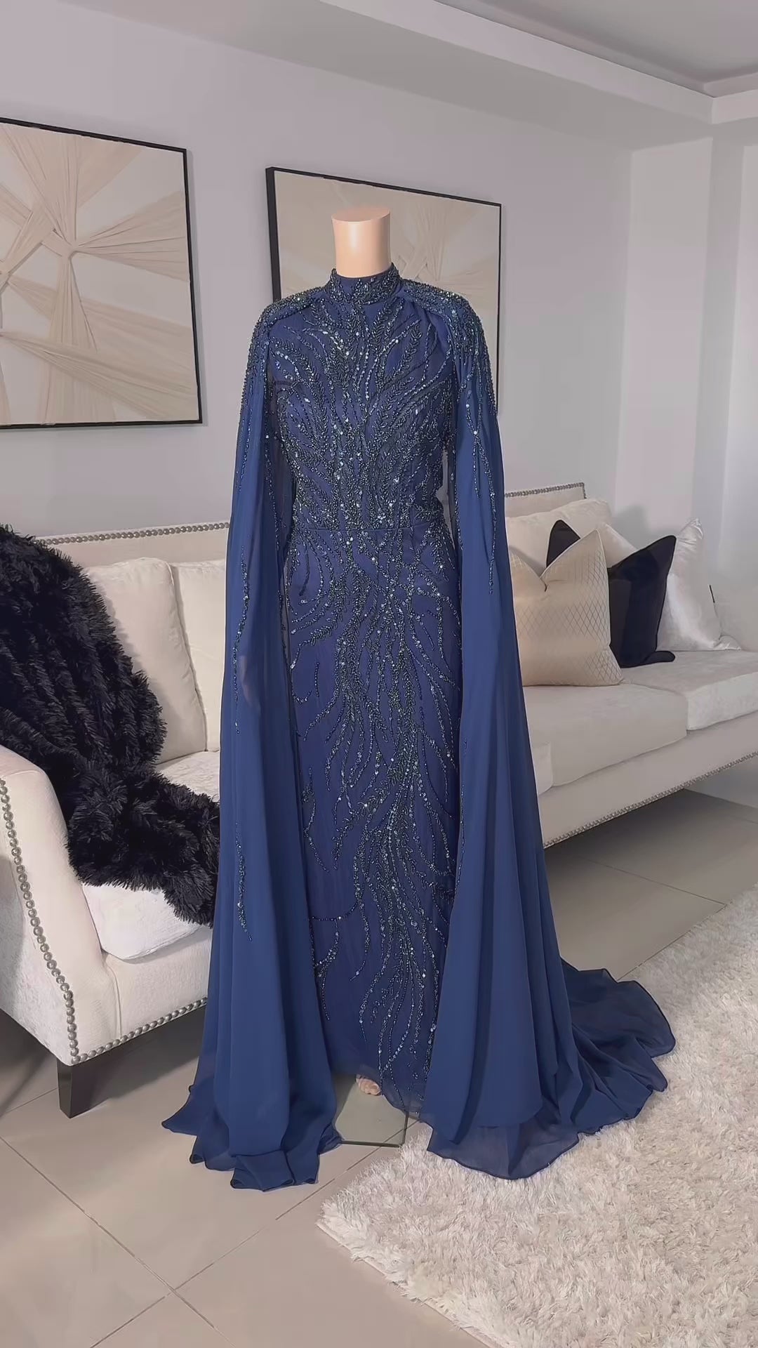 Zaynab beaded with cape